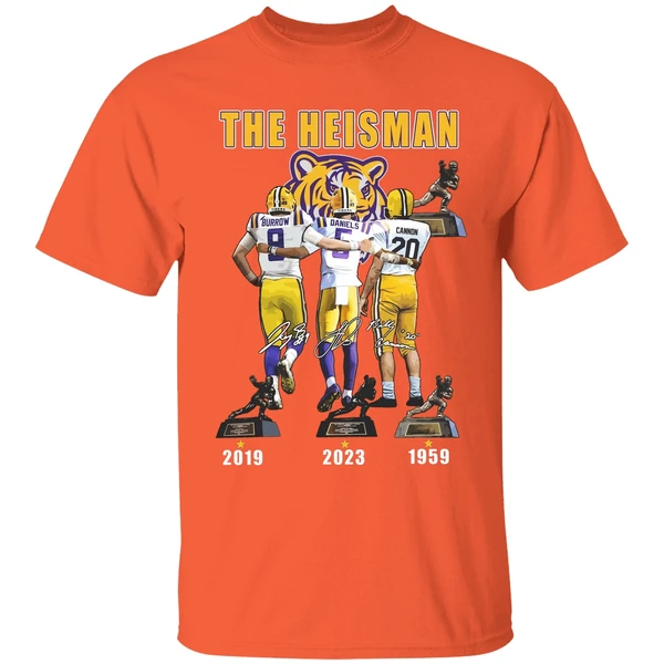 Lsu Tigers The Heisman Trophy Jayden Daniels Joe Burrow Billy Cannon Shirt - Image 6