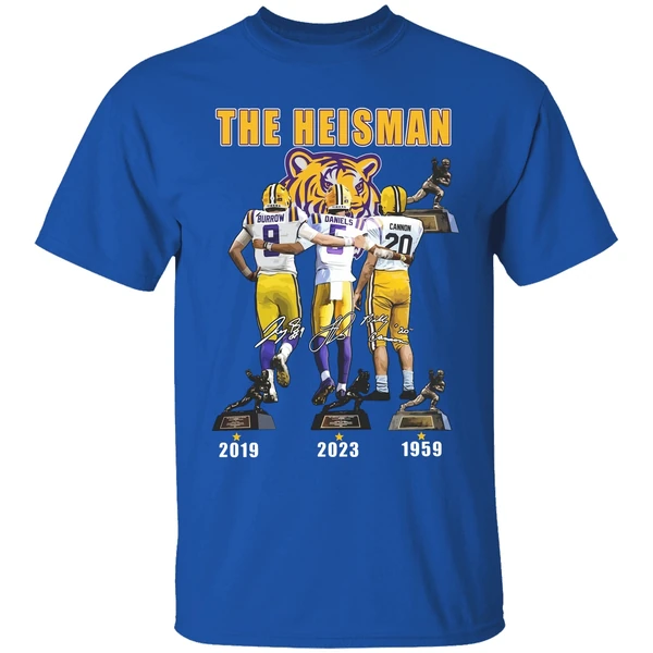 Lsu Tigers The Heisman Trophy Jayden Daniels Joe Burrow Billy Cannon Shirt - Image 8