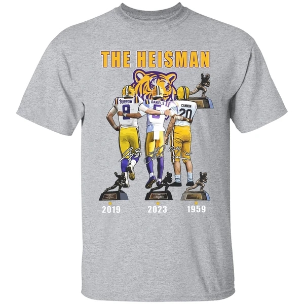 Lsu Tigers The Heisman Trophy Jayden Daniels Joe Burrow Billy Cannon Shirt - Image 9