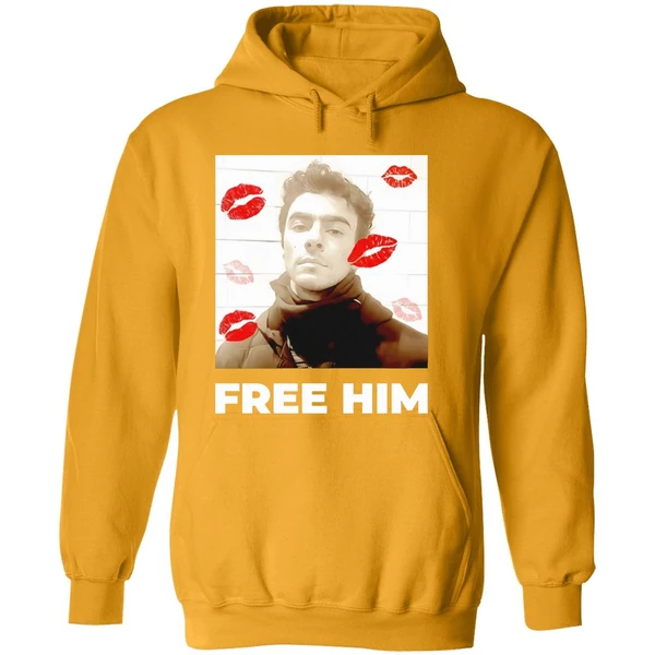 Luigi Mangione Free Him Lips Hoodie