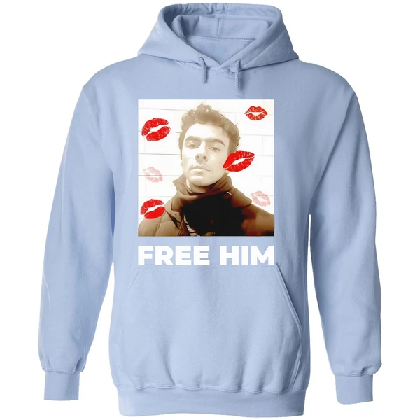 Luigi Mangione Free Him Lips Hoodie - Image 4