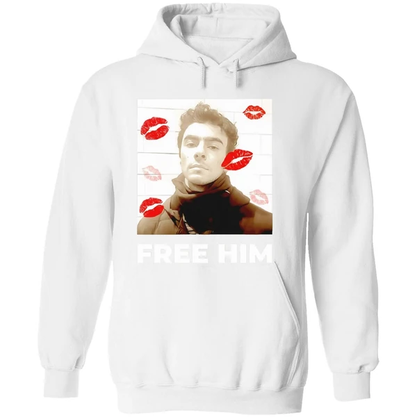 Luigi Mangione Free Him Lips Hoodie - Image 8