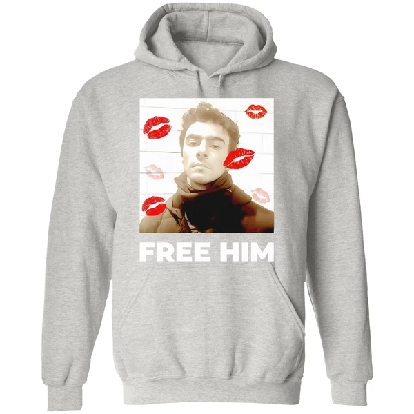 Luigi Mangione Free Him Lips Hoodie - Image 9