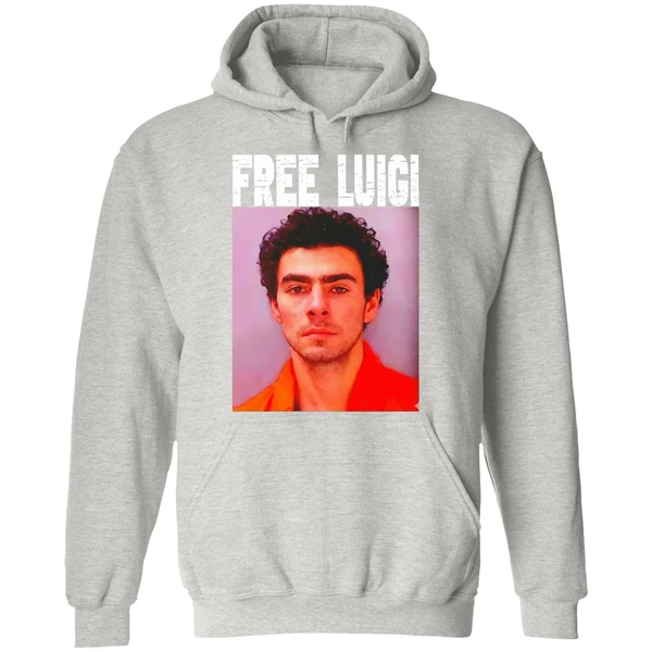 Luigi Mangione Free Mangione Mugshot Christmas Hoodie - Image 9