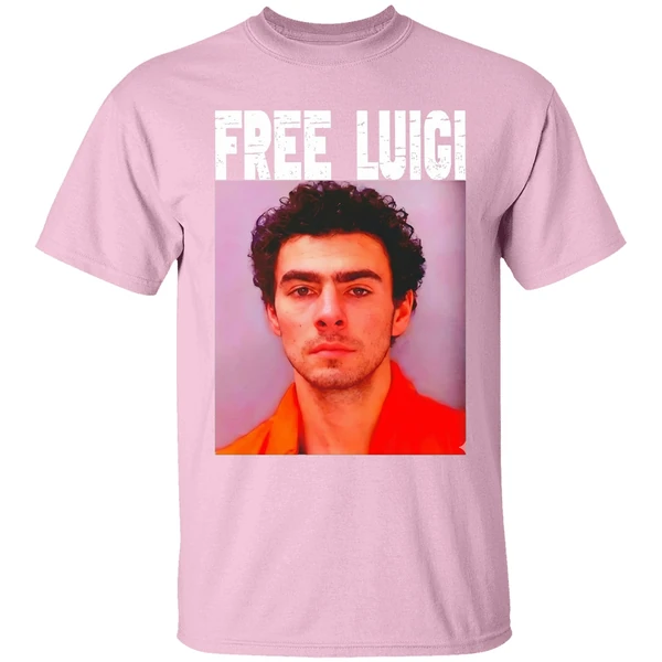 luigi mangione free mangione mugshot christmas shirt lightpink