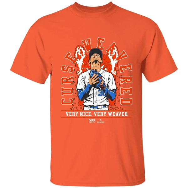 luke weaver new york m curse weavered very nice very weave shirt orange