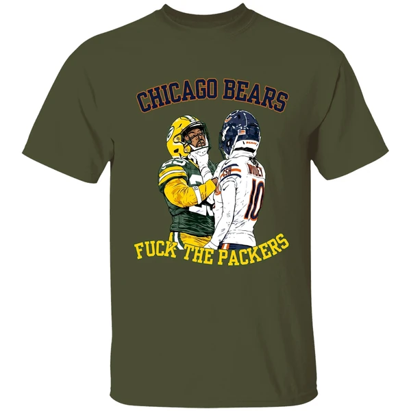luther burden iii choke emanuel wilson chicago bears fuck the green bay packers shirt militarygreen