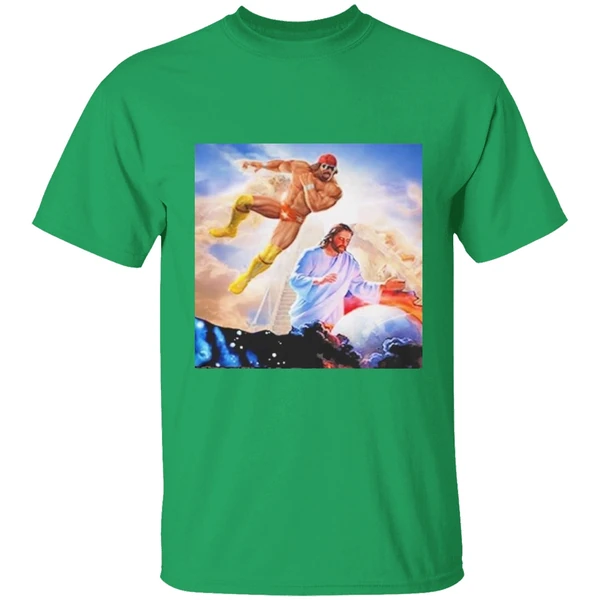 Macho Man Randy Savage Elbow Drop Jesus Shirt - Image 2