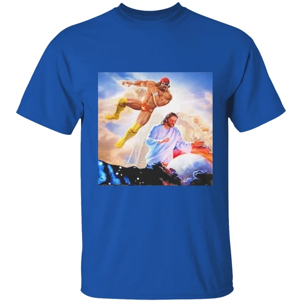 Macho Man Randy Savage Elbow Drop Jesus Shirt - Image 8