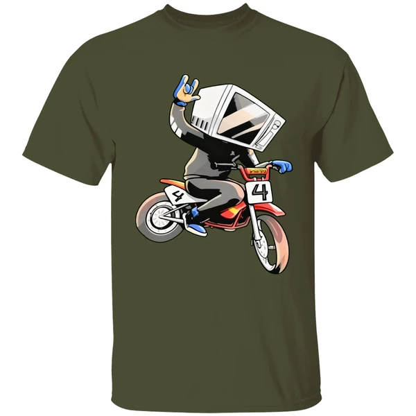 make the good smile microwave man bike shirt militarygreen