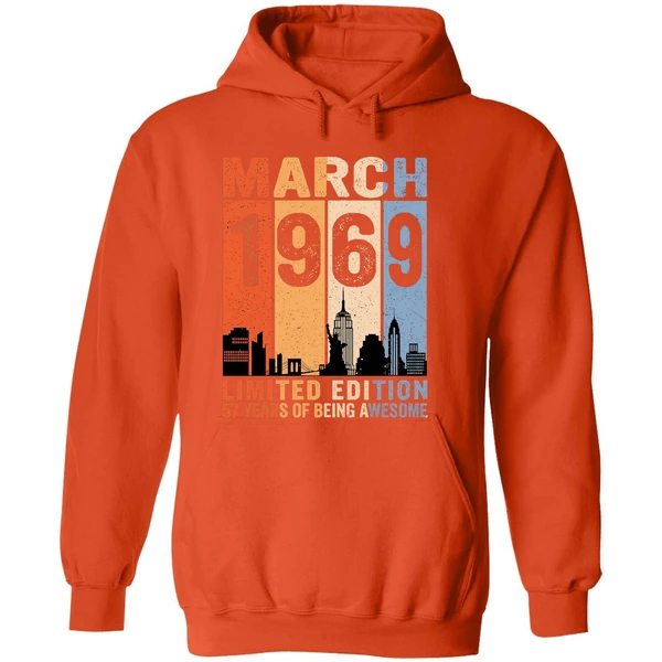March 1969 Limited Edition 57 Years Of Being Awesome City Vintage Hoodie - Image 6