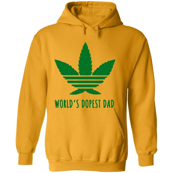 Marijuana World's Dopest Dad Black Hoodie