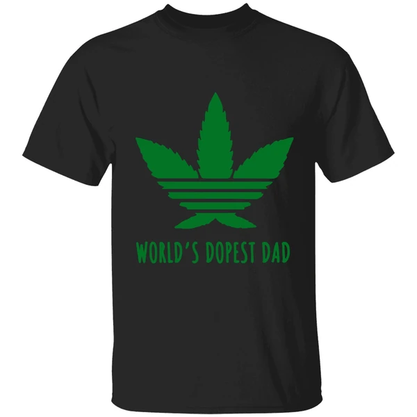 Marijuana World's Dopest Dad Black Shirt
