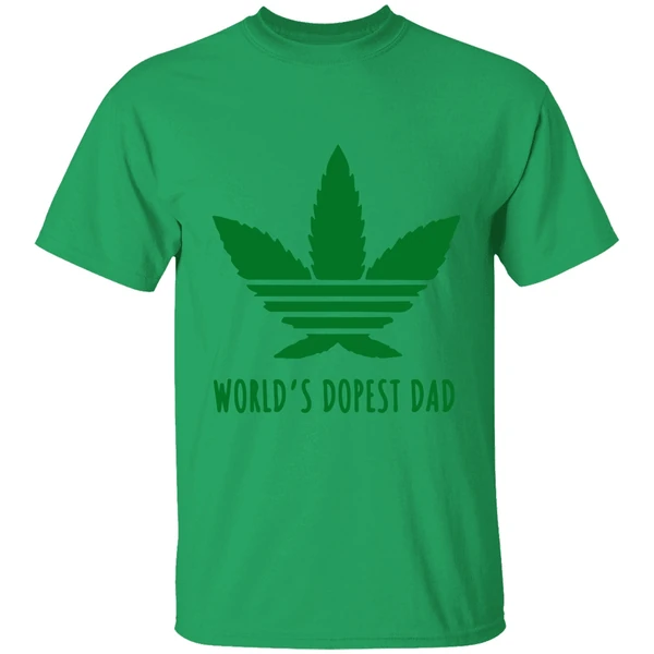 Marijuana World's Dopest Dad Black Shirt - Image 2