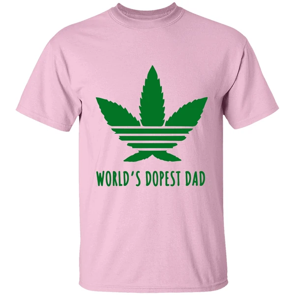 marijuana worlds dopest dad black shirt lightpink