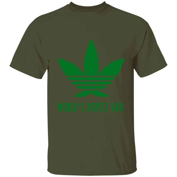 Marijuana World's Dopest Dad Black Shirt - Image 4