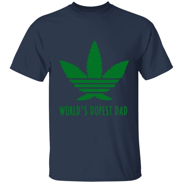 marijuana worlds dopest dad black shirt navy