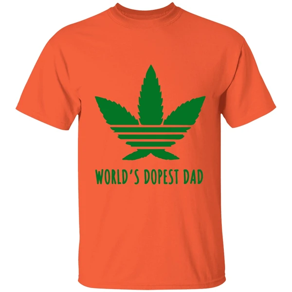 Marijuana World's Dopest Dad Black Shirt - Image 6