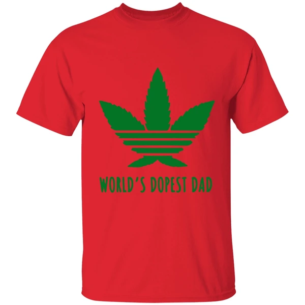 Marijuana World's Dopest Dad Black Shirt - Image 7