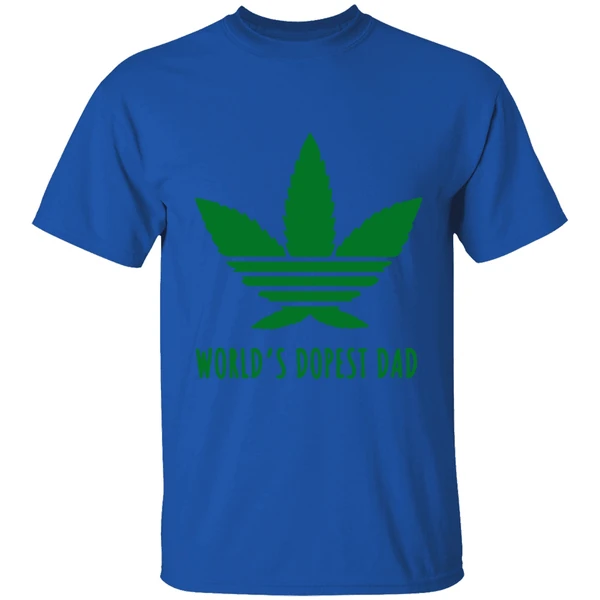 Marijuana World's Dopest Dad Black Shirt - Image 8