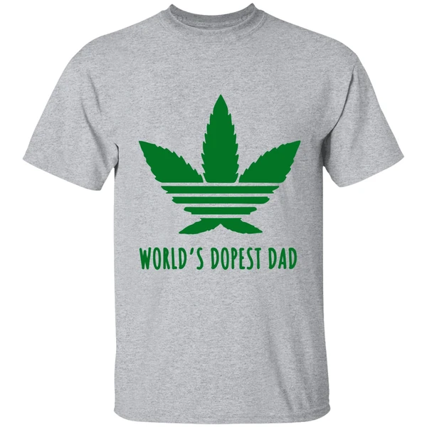 Marijuana World's Dopest Dad Black Shirt - Image 9