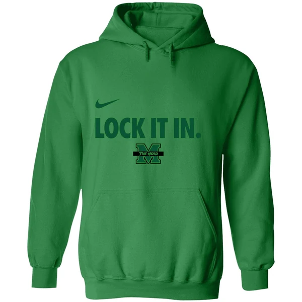 Marshall University Basketball Lock It In Hoodie - Image 2