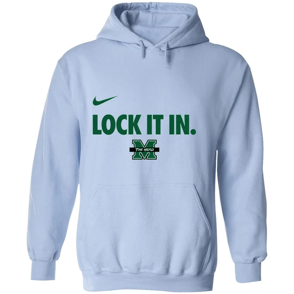 Marshall University Basketball Lock It In Hoodie - Image 4