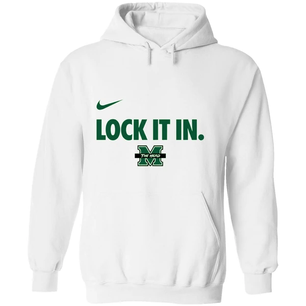 Marshall University Basketball Lock It In Hoodie - Image 8