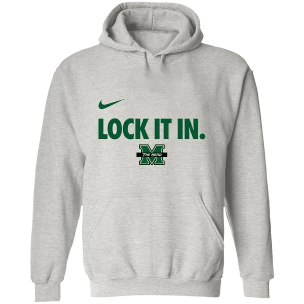 Marshall University Basketball Lock It In Hoodie - Image 9