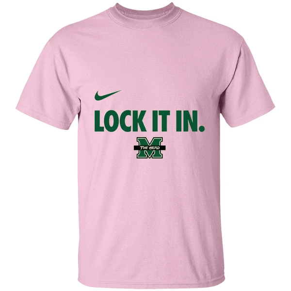 marshall university basketball lock it in shirt lightpink