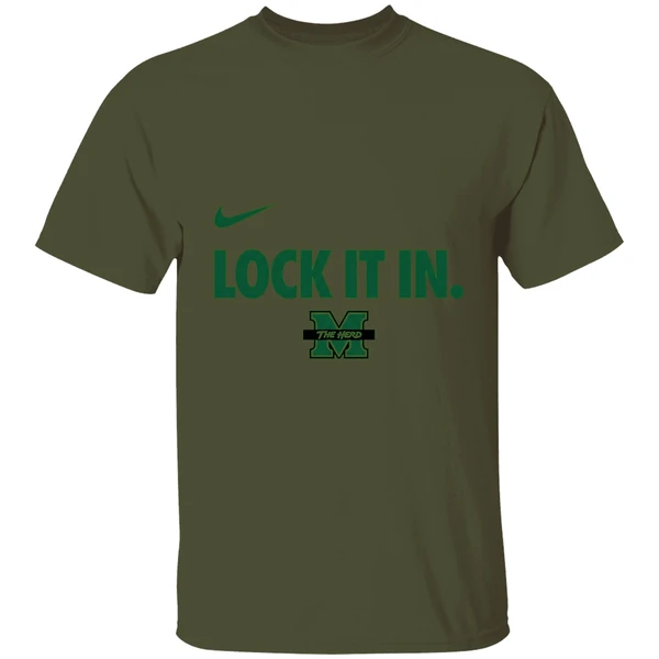 Marshall University Basketball Lock It In Shirt - Image 4
