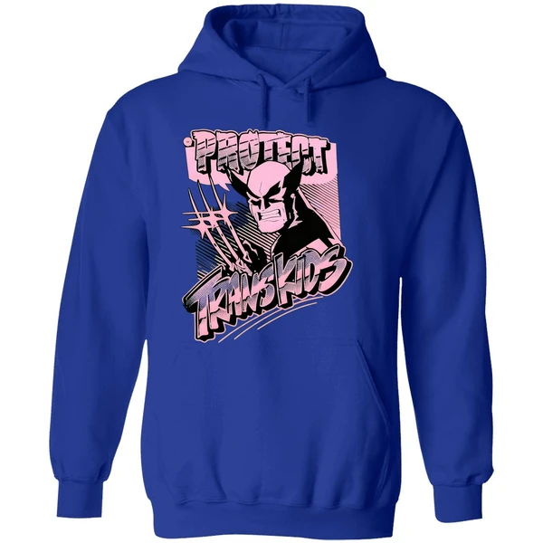 Marvel Wolverine Protect Trans Kids Hoodie - Image 7