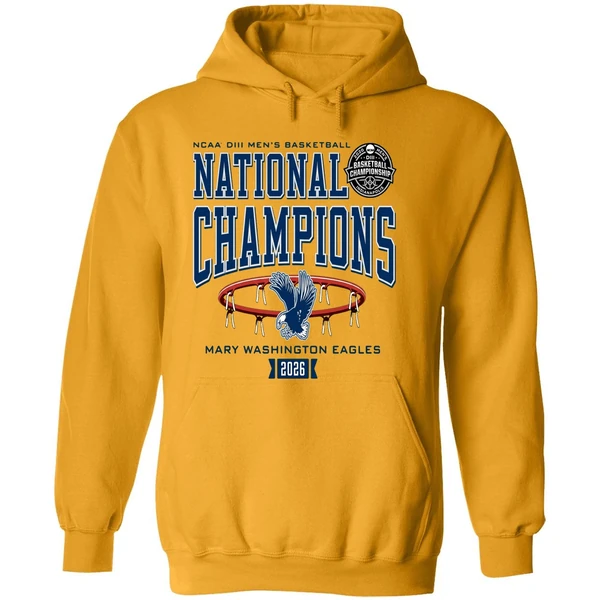 Mary Washington Eagles Ncaa Division Ii Mens Basketball National Champions 2026 Hoodie