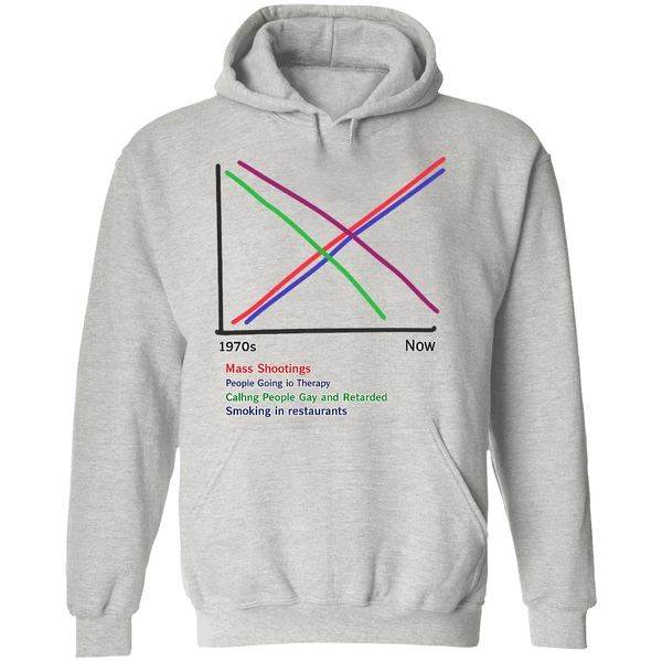 Mass Shootings Vs Therapy 1970s Now Chart Hoodie - Image 9