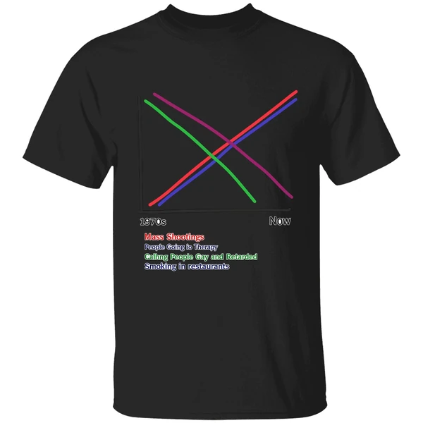 Mass Shootings Vs Therapy 1970s Now Chart Shirt - Image 7
