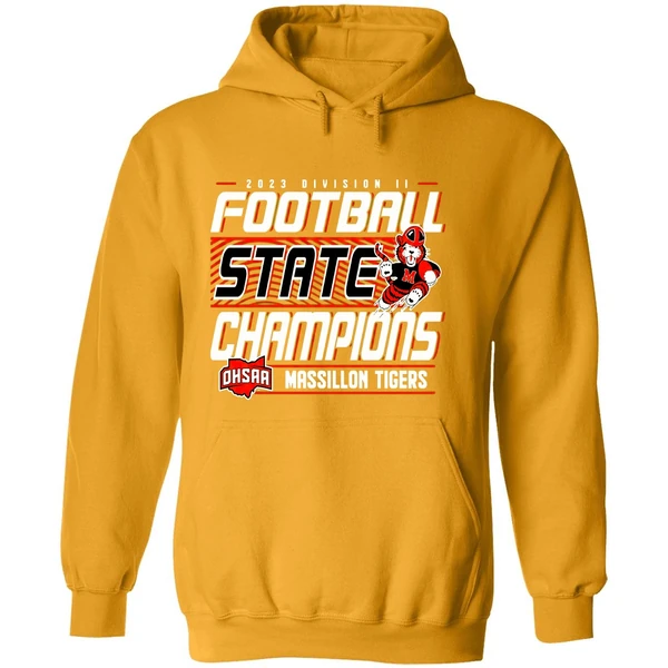 Massillon Tigers 2023 Ohsaa Division Ii Football State Champions Hoodie