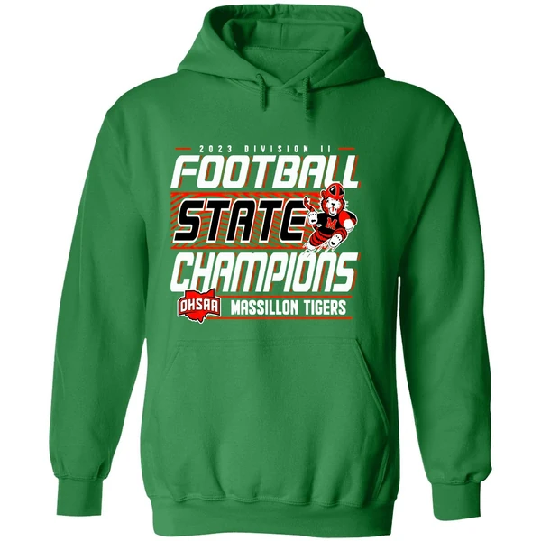 Massillon Tigers 2023 Ohsaa Division Ii Football State Champions Hoodie - Image 2