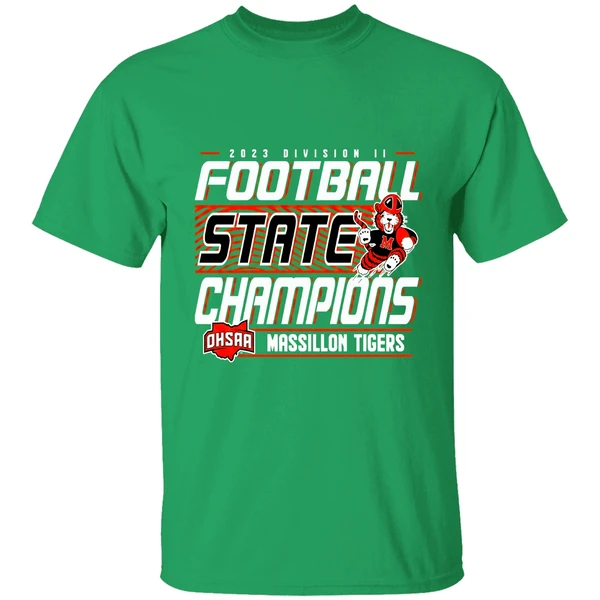 Massillon Tigers 2023 Ohsaa Division Ii Football State Champions Shirt - Image 2