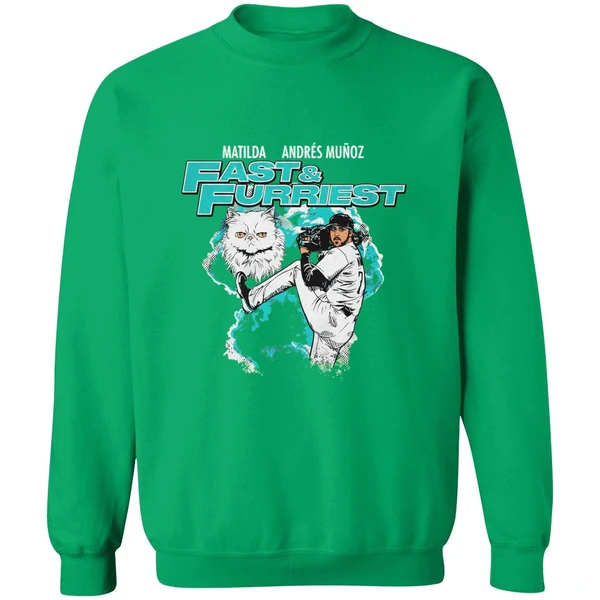 Matilda Andres Munoz Fast And Furriest Seattle Mariners Sweashirt - Image 3