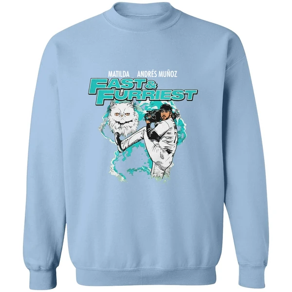 Matilda Andres Munoz Fast And Furriest Seattle Mariners Sweashirt - Image 4
