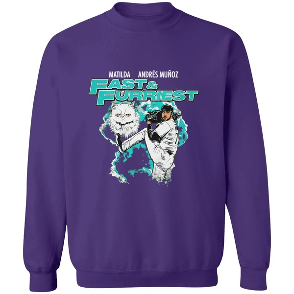 Matilda Andres Munoz Fast And Furriest Seattle Mariners Sweashirt - Image 7