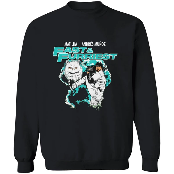 Matilda Andres Munoz Fast And Furriest Seattle Mariners Sweashirt - Image 9