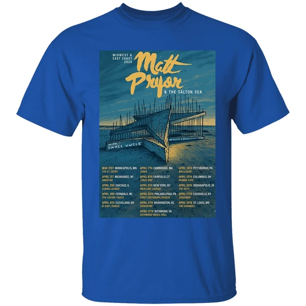 matt pryor midwest and east coast 2026 tour poster shirt royalblue