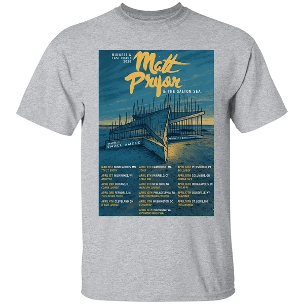 Matt Pryor Midwest And East Coast 2026 Tour Poster Shirt - Image 6
