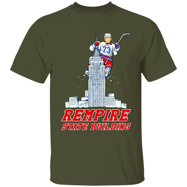 Matt Rempe 73 Empire State Building New York Rangers Shirt - Image 3