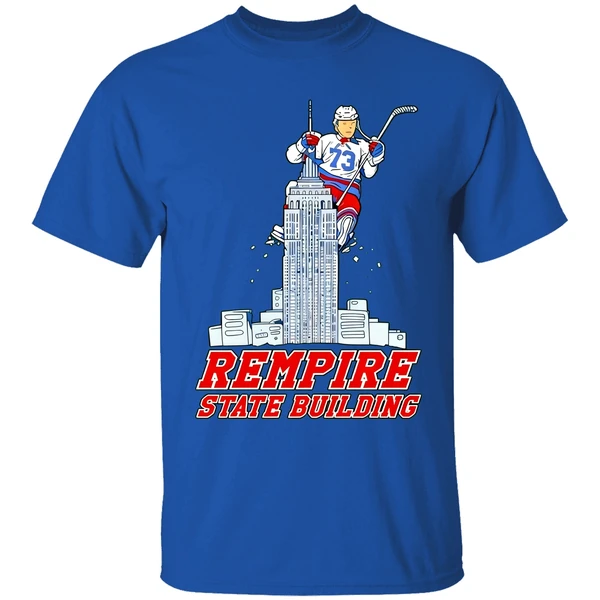Matt Rempe 73 Empire State Building New York Rangers Shirt - Image 7