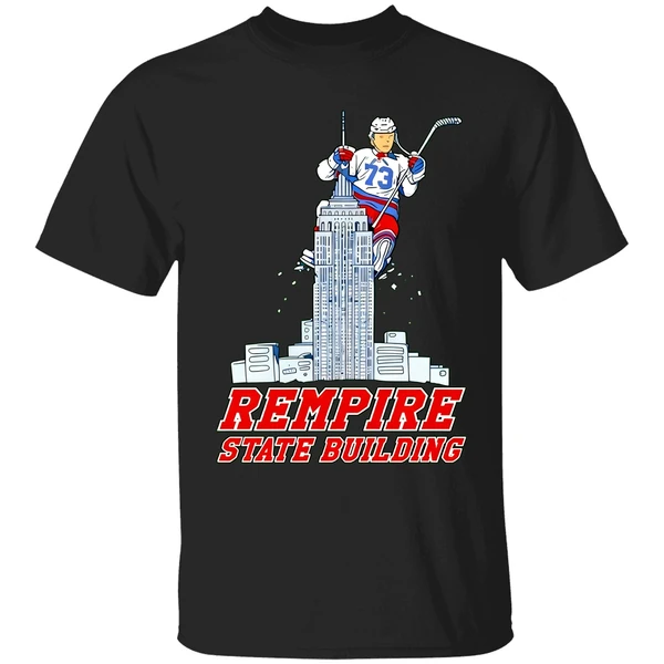 Matt Rempe 73 Empire State Building New York Rangers Shirt - Image 9