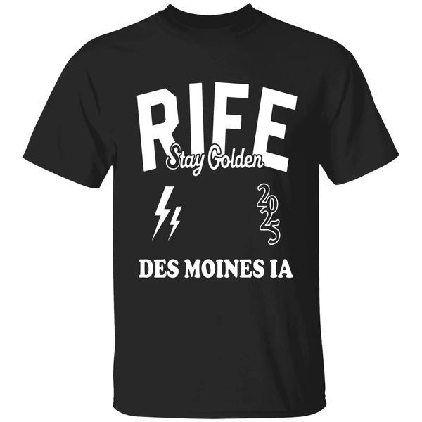Matt Rife Wearing Rife Stay Golden Des Moines Ia 2025 Shirt