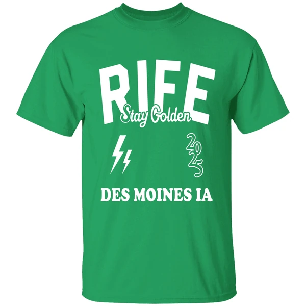Matt Rife Wearing Rife Stay Golden Des Moines Ia 2025 Shirt - Image 2