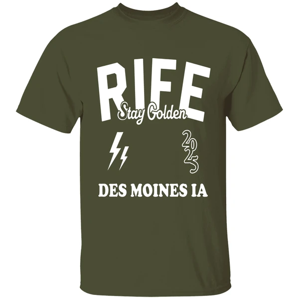 Matt Rife Wearing Rife Stay Golden Des Moines Ia 2025 Shirt - Image 4